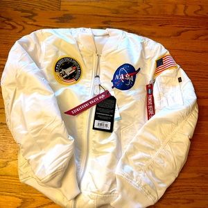 Alpha Industries MA-1 Nasa Flight Bomber Reversable Jacket Size Small